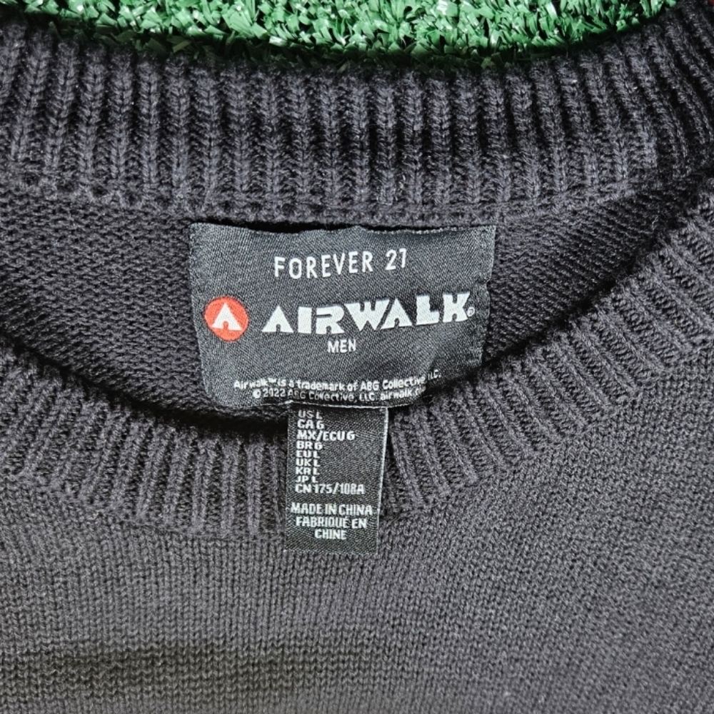 Airwalk Skateboarding × Forever 21 Knit Sweater / Mens Size Large - Picture 9 of 11